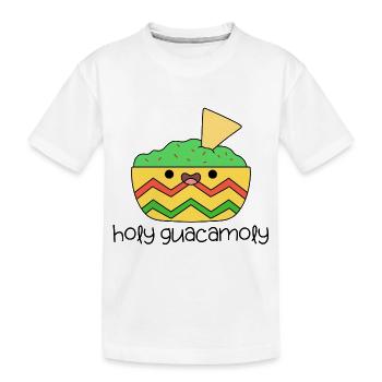 holy guacamoly cute kawaii mexican food - Kids' Premium Organic T-Shirt - white - Front