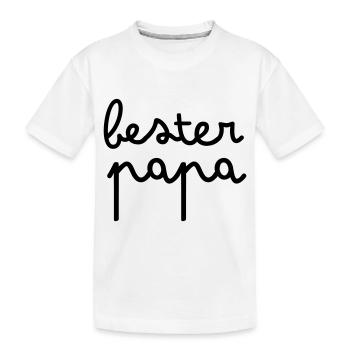 Meilleur papa - T-shirt bio Premium Enfant - blanc - Devant