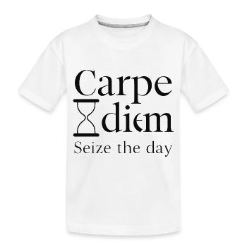 CARPE DIEM - Kids' Premium Organic T-Shirt - white - Front