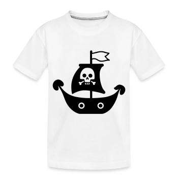 Bateau pirate - T-shirt bio Premium Enfant - blanc - Devant