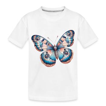 Papillon, fleur - Légèreté Envolée - T-shirt bio Premium Enfant - blanc - Devant