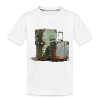 Les valises pleines à craquer sont des symboles de liberté - T-shirt bio Premium Enfant - blanc - Devant
