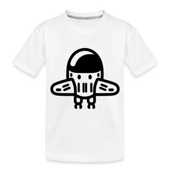 flying saucer - Kids' Premium Organic T-Shirt - white - Front