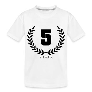 kranz 5 - Kinder Premium Bio T-Shirt - Weiß - Vorne