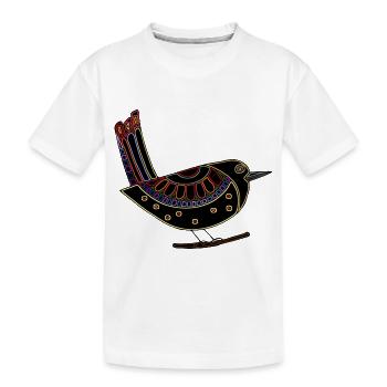 Colorful bird - Kids' Premium Organic T-Shirt - white - Front