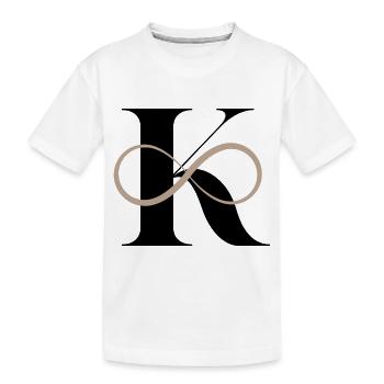 Infinite letter k - Kids' Premium Organic T-Shirt - white - Front
