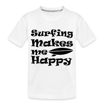 Surfing Surfboard Surfer Wassersport - Kinder Premium Bio T-Shirt - Weiß - Vorne