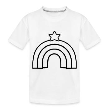 Arc en ciel - T-shirt bio Premium Enfant - blanc - Devant