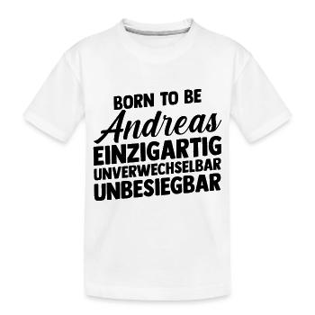 Prénom Andreas - T-shirt bio Premium Enfant - blanc - Devant