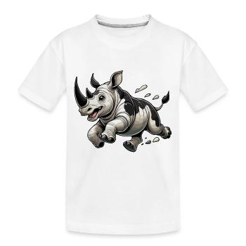 Rhinocéros courant - T-shirt bio Premium Enfant - blanc - Devant