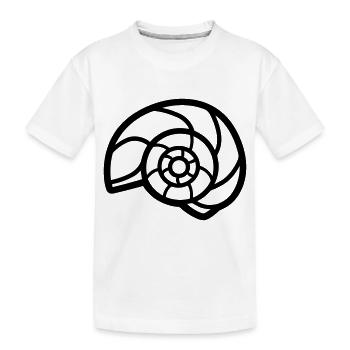Muschel - Kinder Premium Bio T-Shirt - Weiß - Vorne