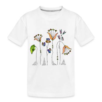 Flowers - Kids' Premium Organic T-Shirt - white - Front