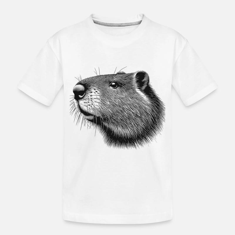 Biber - Kinder Premium Bio T-Shirt - Weiß