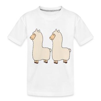Lama Double Pack - T-shirt bio Premium Enfant - blanc - Devant