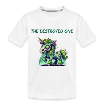 Zombie Einhorn - Kinder Premium Bio T-Shirt - Weiß - Vorne