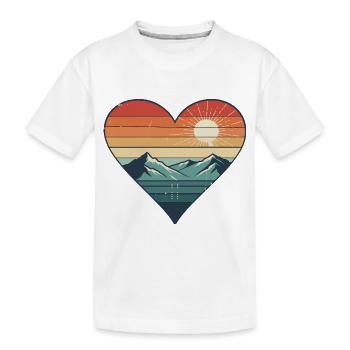 voyage Rétro Vintage Saint-Valentin - T-shirt bio Premium Enfant - blanc - Devant