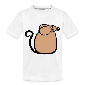 Mouse Mouse Cute Little Rat Rodent Friendly - Kids' Premium Organic T-Shirt - white - Front