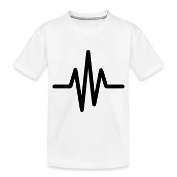 Pulse, heartbeat - Kids' Premium Organic T-Shirt - white - Front