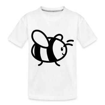 Biene - Kinder Premium Bio T-Shirt - Weiß - Vorne