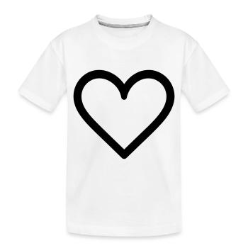 cœur - T-shirt bio Premium Enfant - blanc - Devant