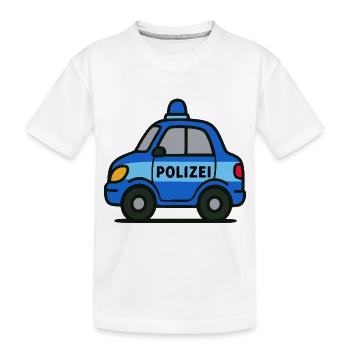 Polizeiauto, Polizei Tatütataa - Kinder Premium Bio T-Shirt - Weiß - Vorne