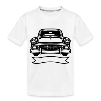 Oldtimer Automobil - Kinder Premium Bio T-Shirt - Weiß - Vorne