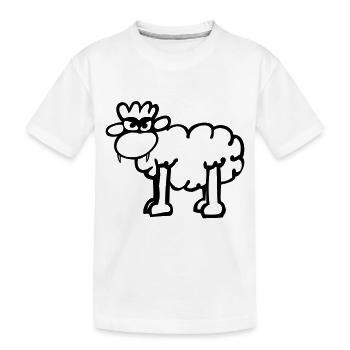 Angry Sheep - Kids' Premium Organic T-Shirt - white - Front