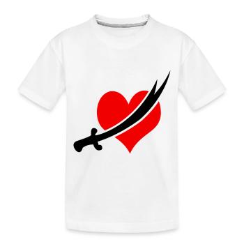 alevi kalp - Kids' Premium Organic T-Shirt - white - Front