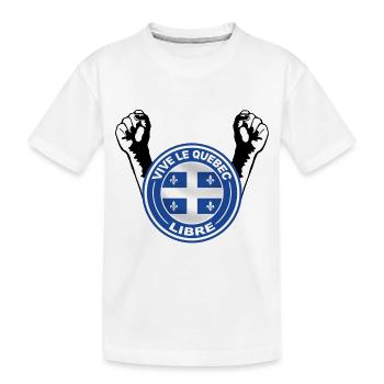 quebec libre - Kids' Premium Organic T-Shirt - white - Front