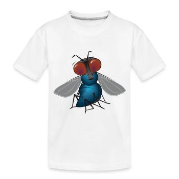 fliege - Kinder Premium Bio T-Shirt - Weiß - Vorne