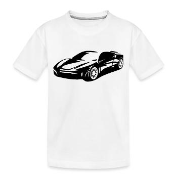 Auto - Kinder Premium Bio T-Shirt - Weiß - Vorne