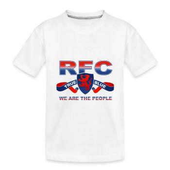 true blue - Kids' Premium Organic T-Shirt - white - Front