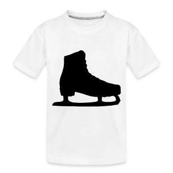 schlittschuh - Kinder Premium Bio T-Shirt - Weiß - Vorne