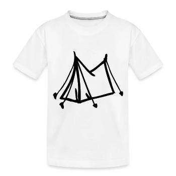 Zelt - Kinder Premium Bio T-Shirt - Weiß - Vorne