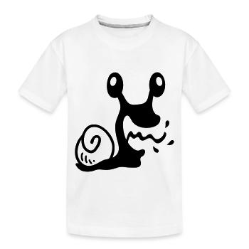 Crazy Snail - line - Kinder Premium Bio T-Shirt - Weiß - Vorne