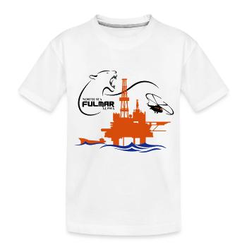 Fulmar Oil Rig Platform North Sea Aberdeen - Kids' Premium Organic T-Shirt - white - Front