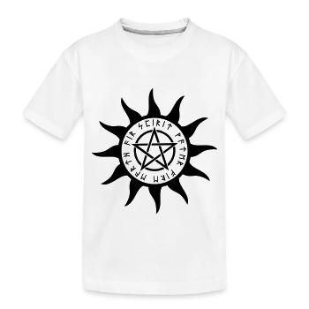 Pentagram Rune - T-shirt bio Premium Enfant - blanc - Devant