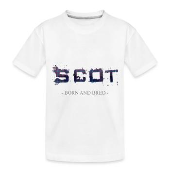Tartan Scot - Black - Kids' Premium Organic T-Shirt - white - Front