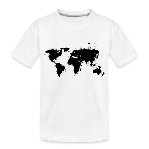 Weltkarte Splash - Kinder Premium Bio T-Shirt