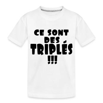 ce sont des triplés - T-shirt bio Premium Enfant - blanc - Devant
