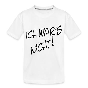 ICH WAR'S NICHT! - Kinder Premium Bio T-Shirt - Weiß - Vorne