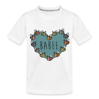 Babee - Kids' Premium Organic T-Shirt - white - Front