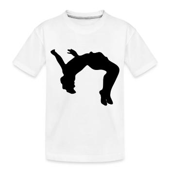 Backflip, Rückwärtsalto - Kinder Premium Bio T-Shirt - Weiß - Vorne