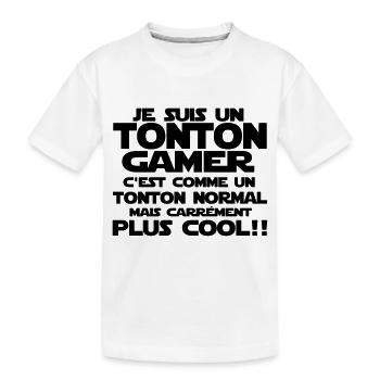 je suis un tonton gamer - T-shirt bio Premium Enfant - blanc - Devant