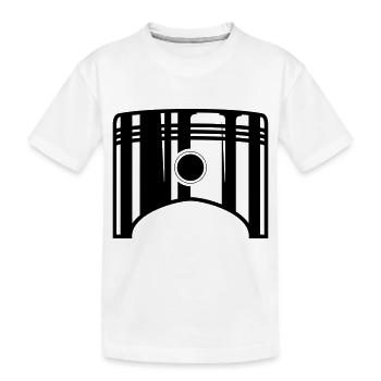 Kolben alleine 1 - Kinder Premium Bio T-Shirt - Weiß - Vorne