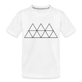 Géométrie Triangle Outlines conceptions rondes - T-shirt bio Premium Enfant - blanc - Devant