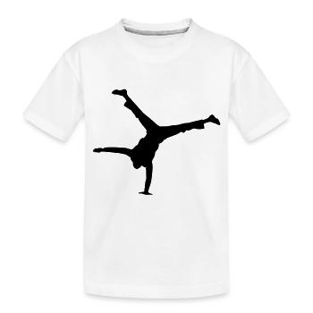 Vektor Ballett Tänzer Silhouette - Kinder Premium Bio T-Shirt - Weiß - Vorne
