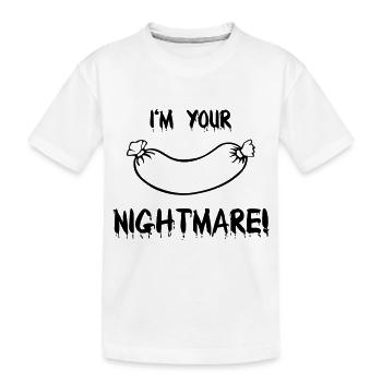 Wurst Albtraum Nightmare - Kinder Premium Bio T-Shirt - Weiß - Vorne