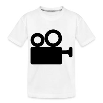 Kamera Kino - Kinder Premium Bio T-Shirt - Weiß - Vorne
