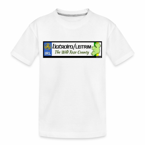 LEITRIM, IRELAND: licence plate tag style decal eu - Kids' Premium Organic T-Shirt